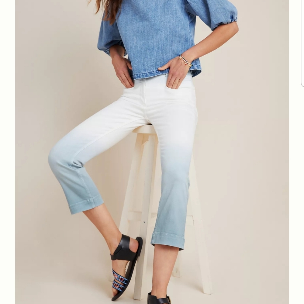 Pilcro Ultra High-Rise Dip-Dyed Slim Jeans NWT 28